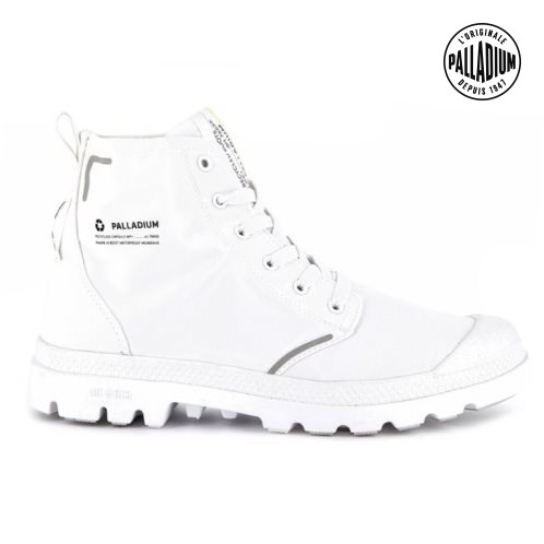 Palladium Pampa Lite+ Recycle WP+ Men's Boots White | UK I813-QKZ